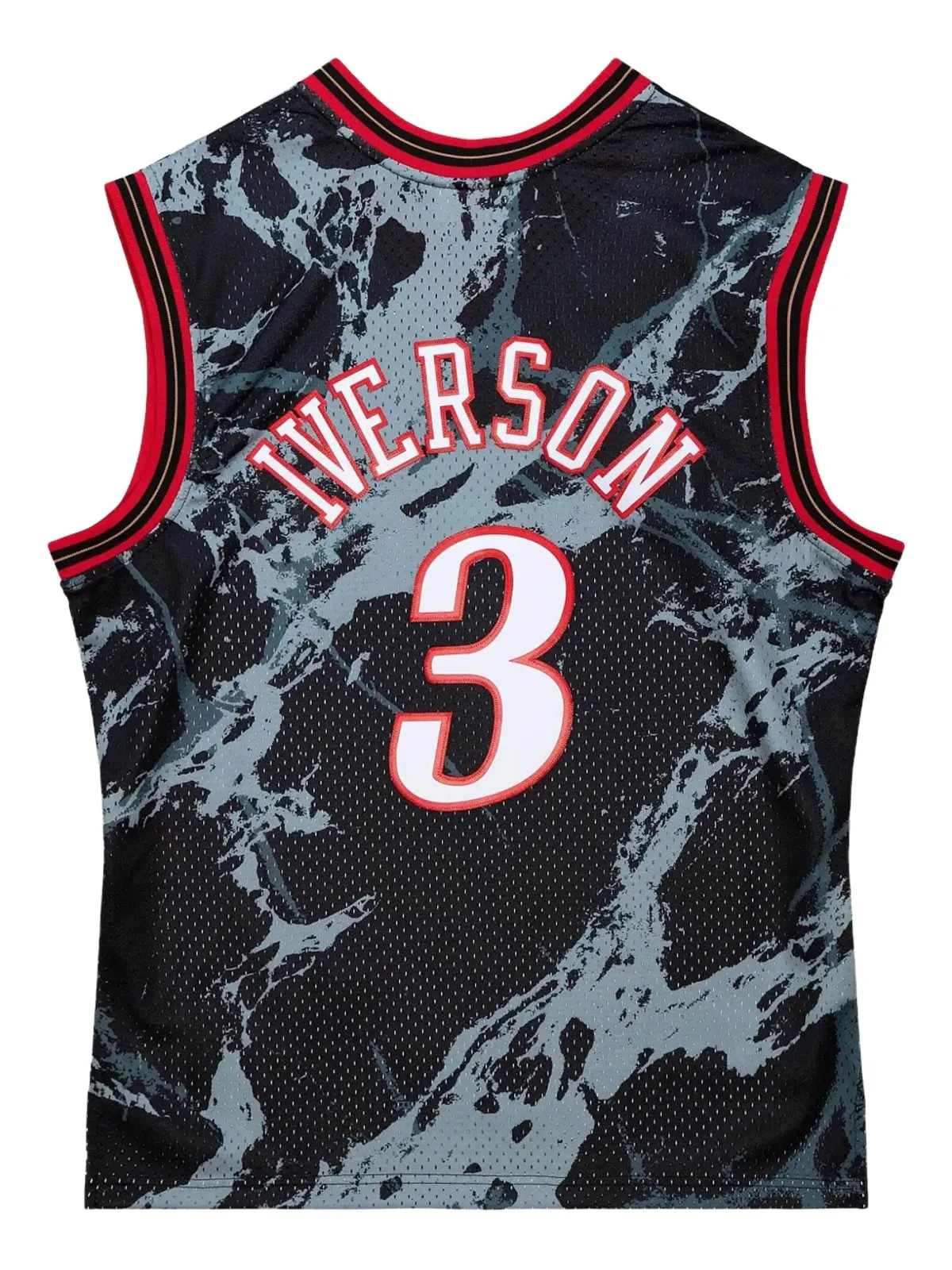 Mitchell & Ness Allen Iverson NBA Philadelphia 76ers 2000 Marble Swingman Tシャツ - ブラック - 画像2