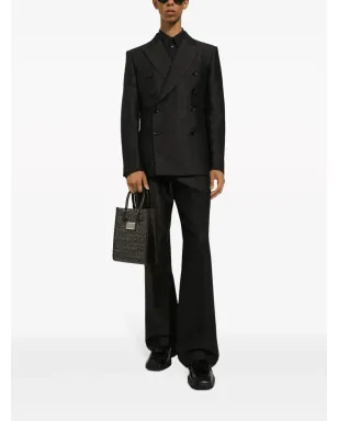 Dolce & Gabbana ロゴプリント コットン混紡 トートバッグ - ブラック - サムネイル2