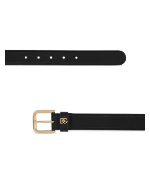 Dolce & Gabbana DGプレート レザー ベルト - ブラック - サムネイル2