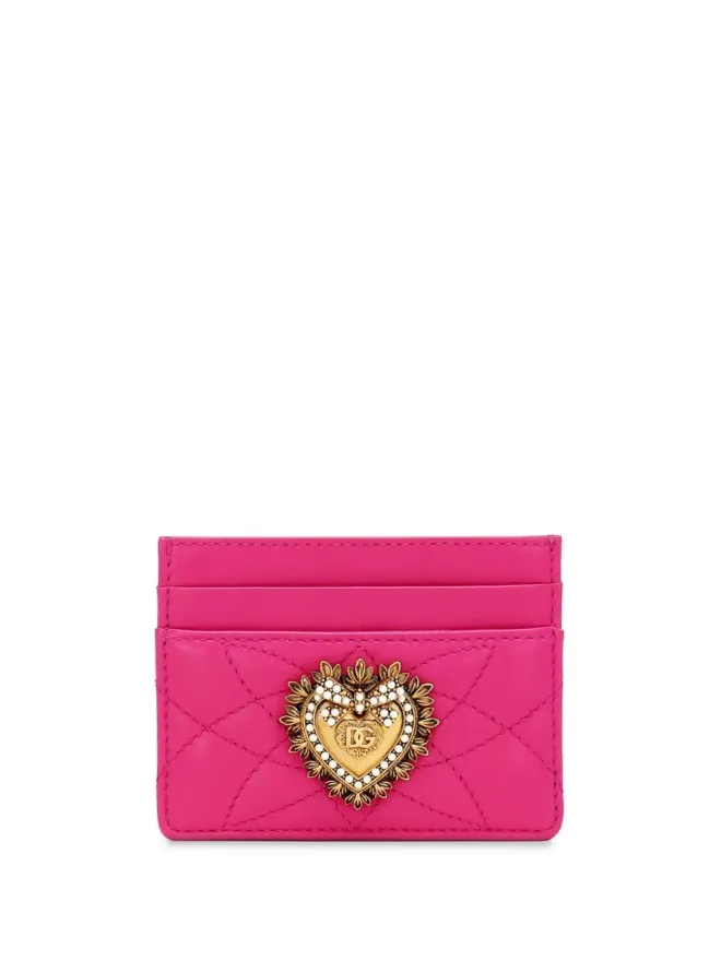 Dolce & Gabbana Dolce & Gabbana Devotion レザー カードホルダー ピンクの商品画像