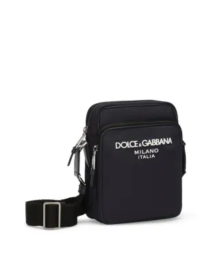 Dolce & Gabbana ロゴ入りクロスボディバッグ ブルー - サムネイル4