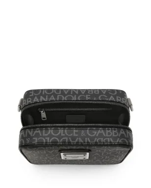 Dolce & Gabbana ロゴプレート モノグラム柄 ショルダーバッグ - ブラック - サムネイル5