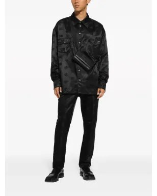Dolce & Gabbana ロゴエンボス レザー ミニショルダーバッグ - ブラック - サムネイル2