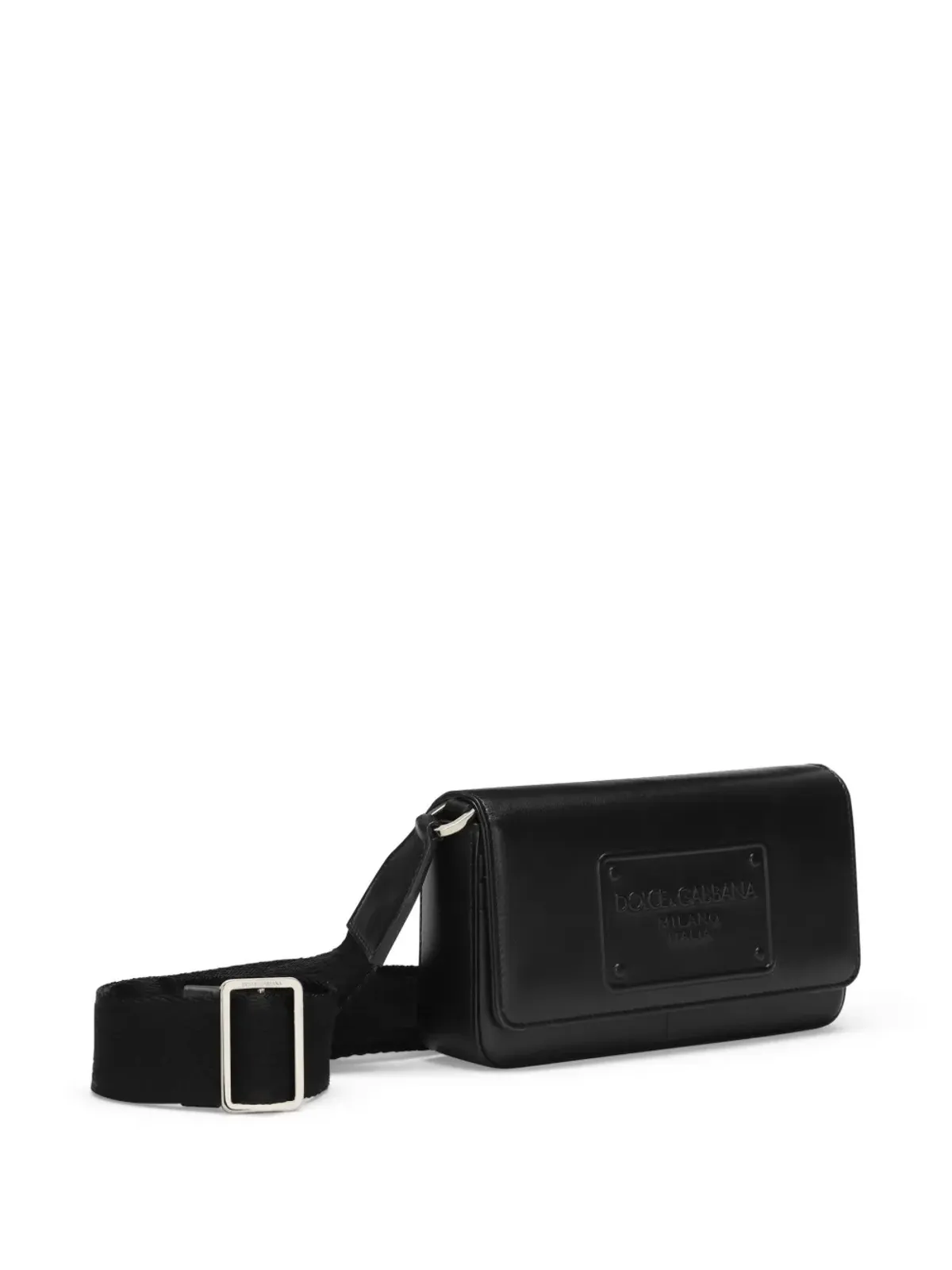 Dolce & Gabbana ロゴエンボス レザー ミニショルダーバッグ - ブラック - 画像4