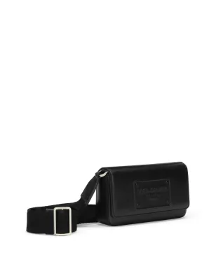 Dolce & Gabbana ロゴエンボス レザー ミニショルダーバッグ - ブラック - サムネイル4