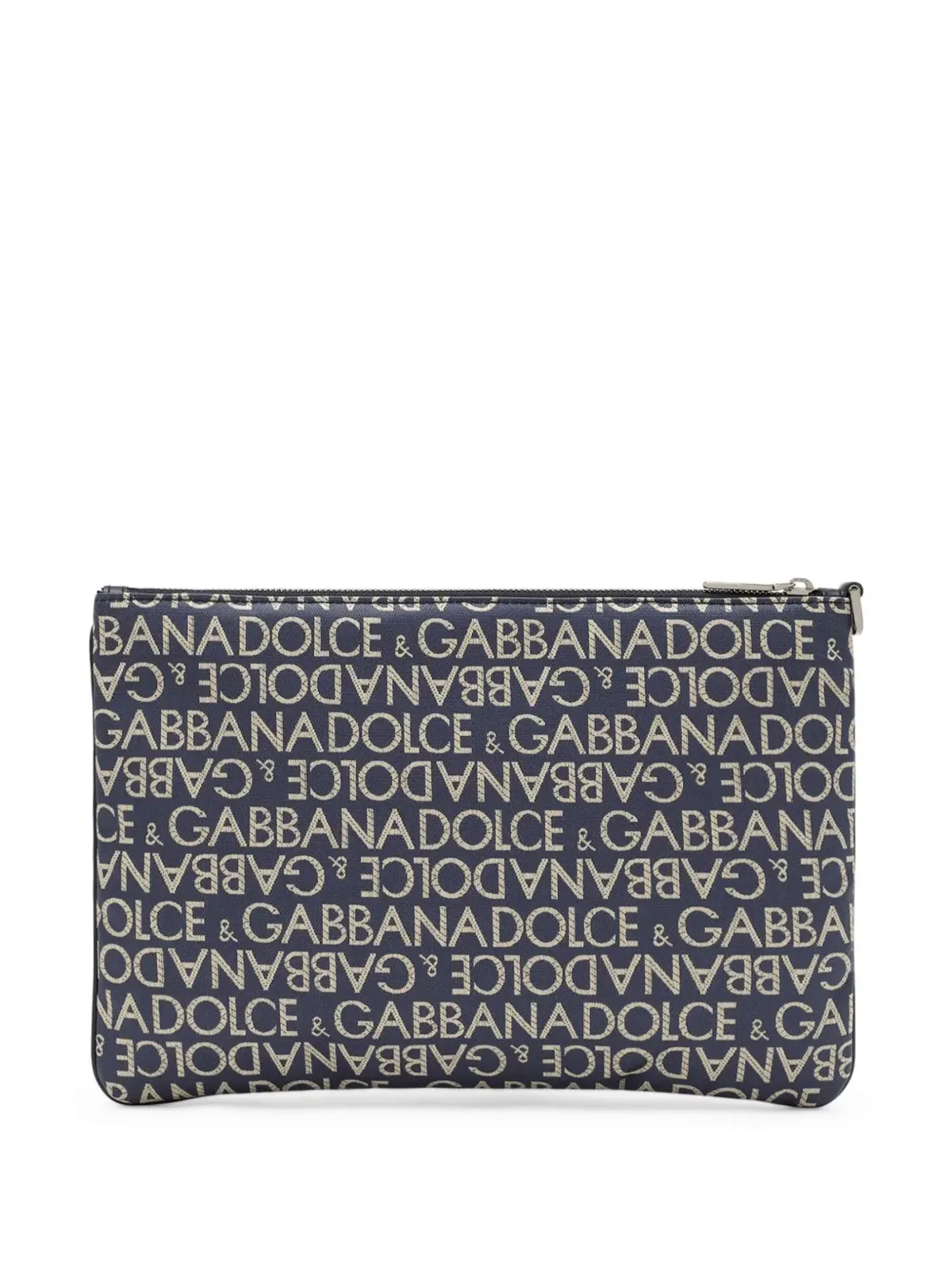 Dolce & Gabbana ロゴプレート付きジャカード織り クラッチバッグ - ブルー - 画像2