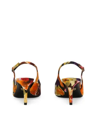 Dolce & Gabbana ブロケードレザー スリングバック パンプス オレンジ - サムネイル3