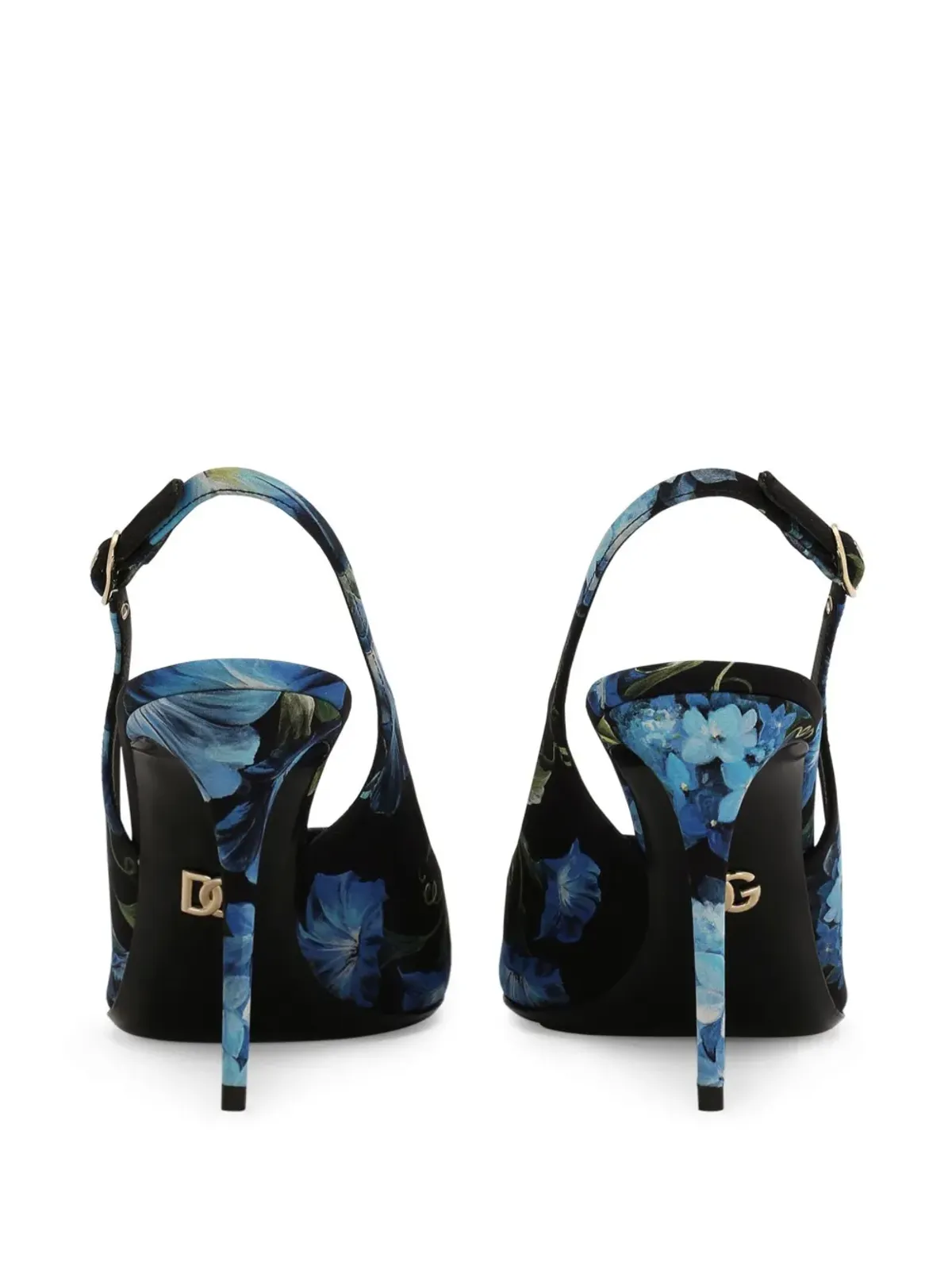 Dolce & Gabbana 花柄プリント シャルムーズ スリングバック パンプス - 画像3