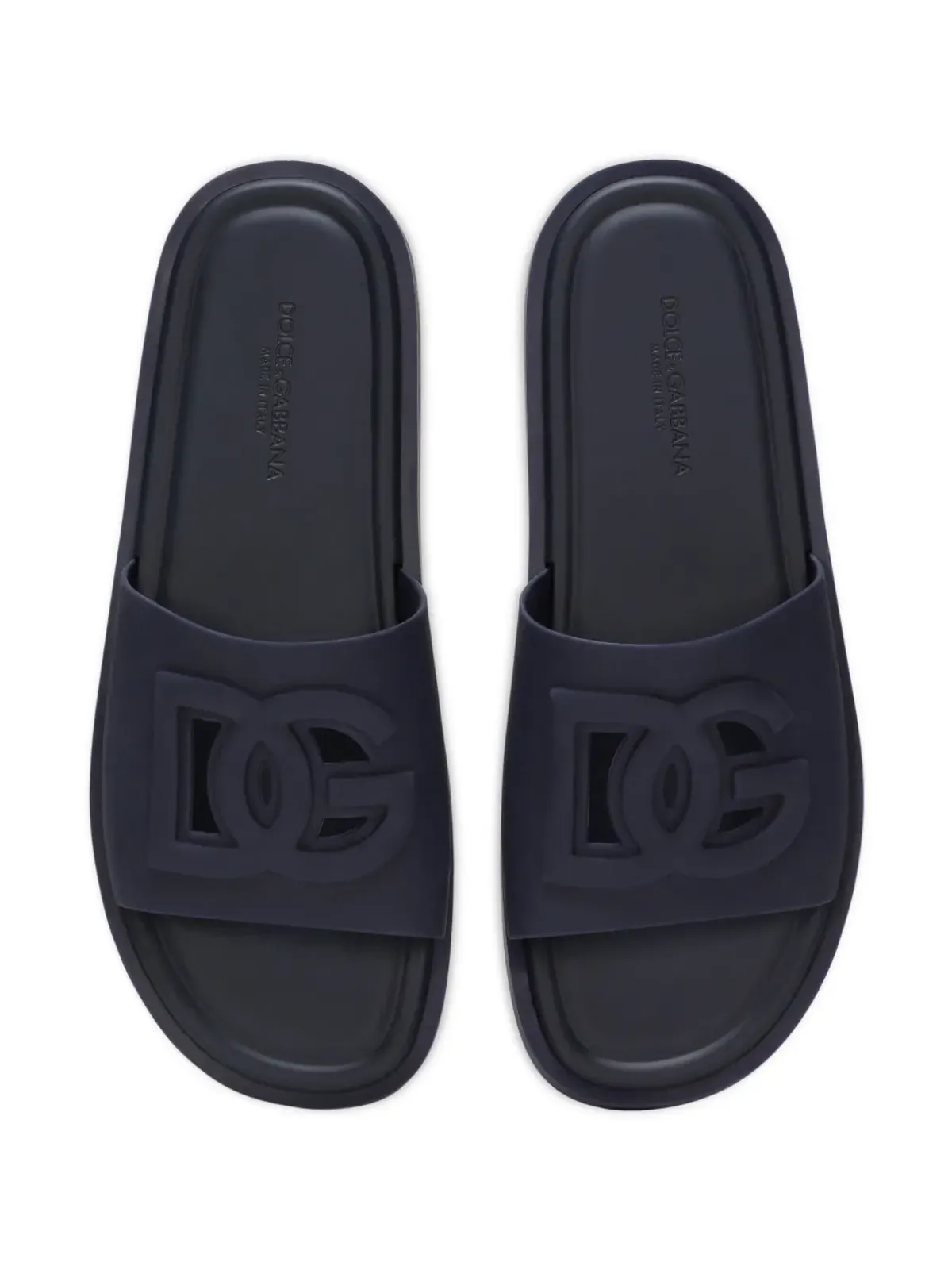 Dolce & Gabbana ロゴエンボス加工のカットアウトスライド - ブルー - 画像4