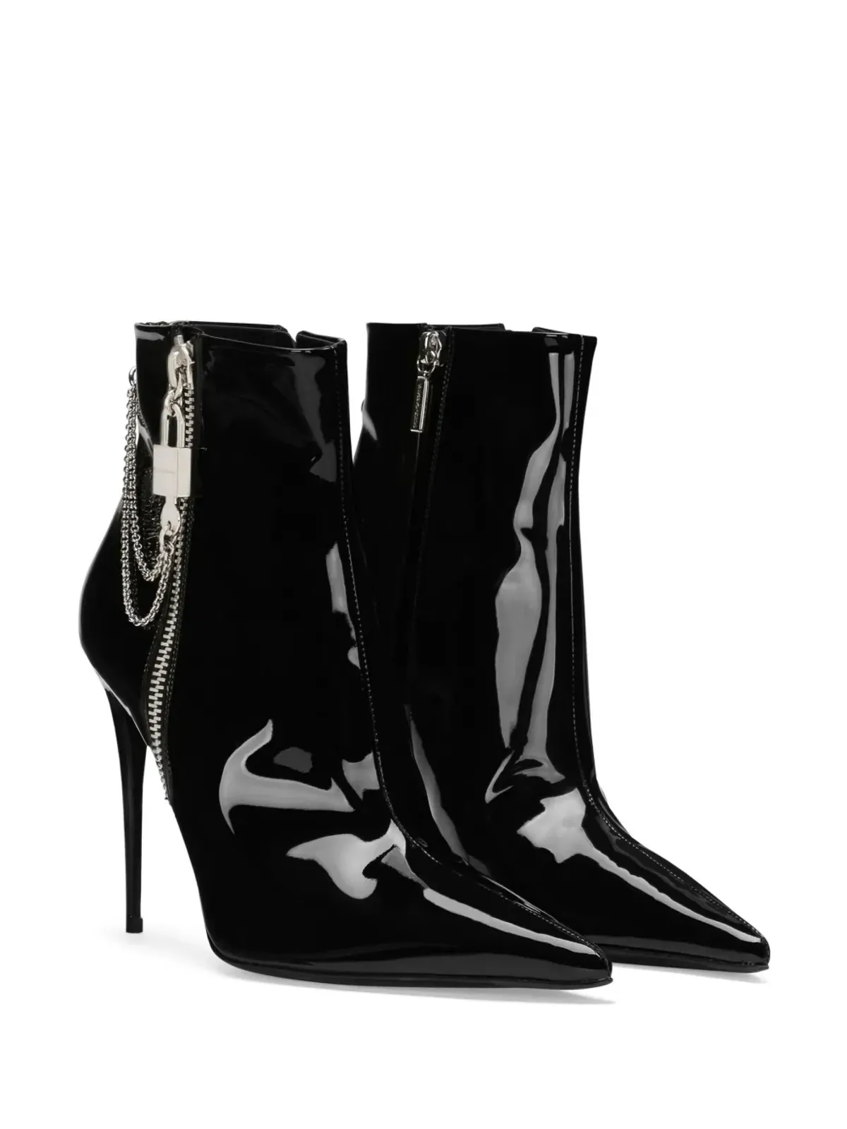 Dolce & Gabbana 105mmパテント アンクルブーツ - ブラック - 画像2