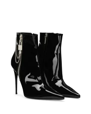 Dolce & Gabbana 105mmパテント アンクルブーツ - ブラック - サムネイル2