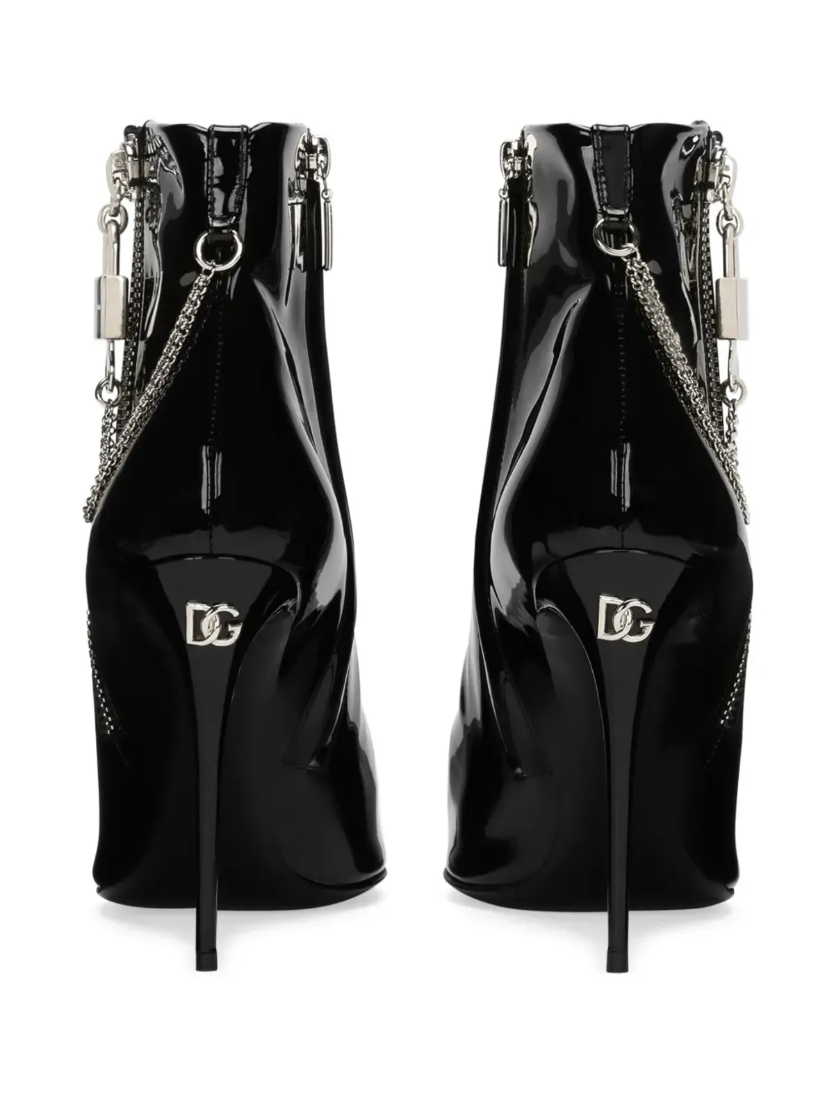 Dolce & Gabbana 105mmパテント アンクルブーツ - ブラック - 画像3