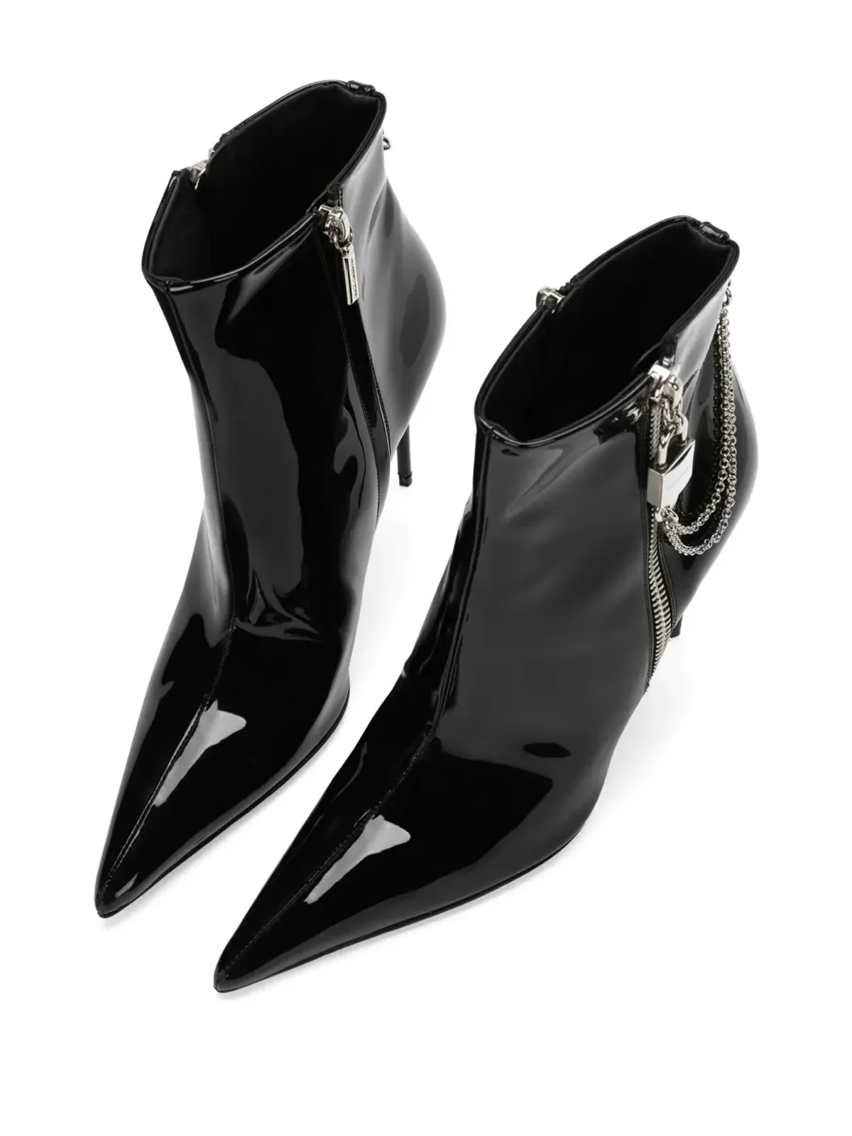 Dolce & Gabbana 105mmパテント アンクルブーツ - ブラック - 画像4