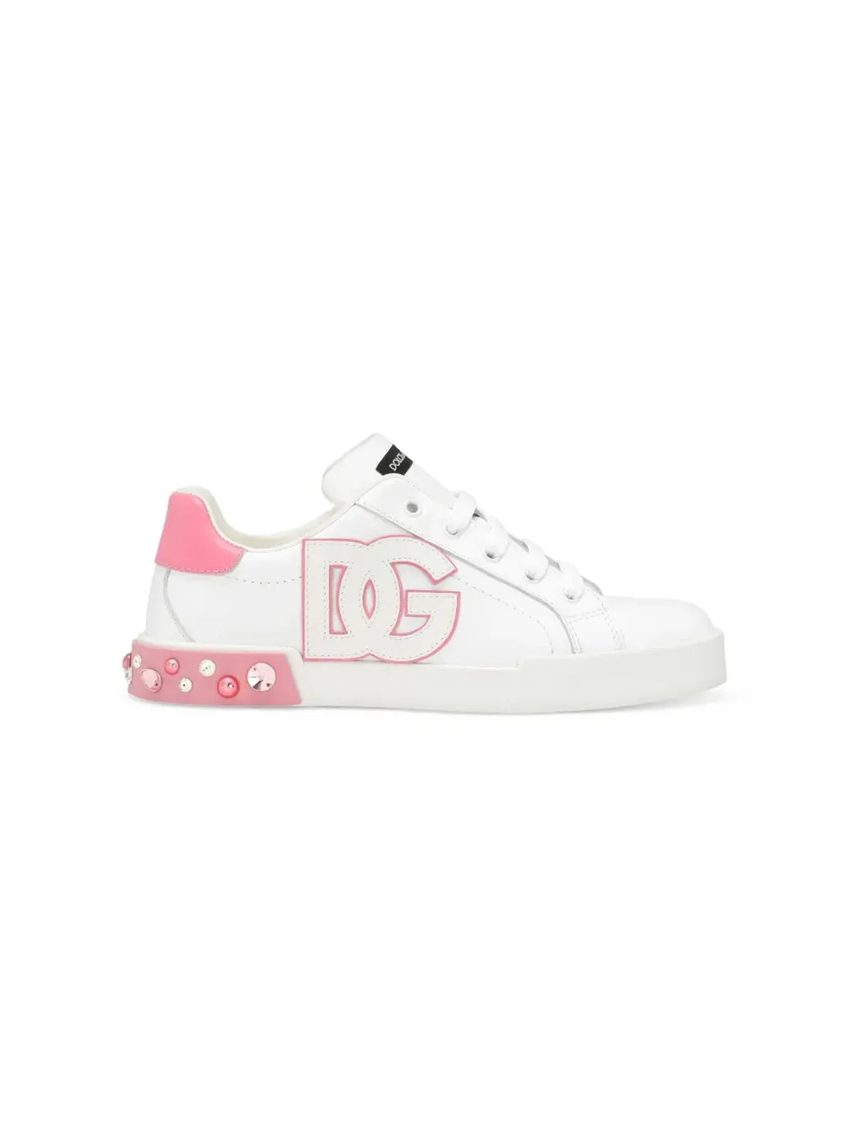 Dolce & Gabbana Kids ロゴパッチ レースアップスニーカー - ホワイト - 画像2