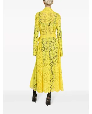 Dolce & Gabbana コルドネットレース トレンチコート - イエロー - サムネイル4