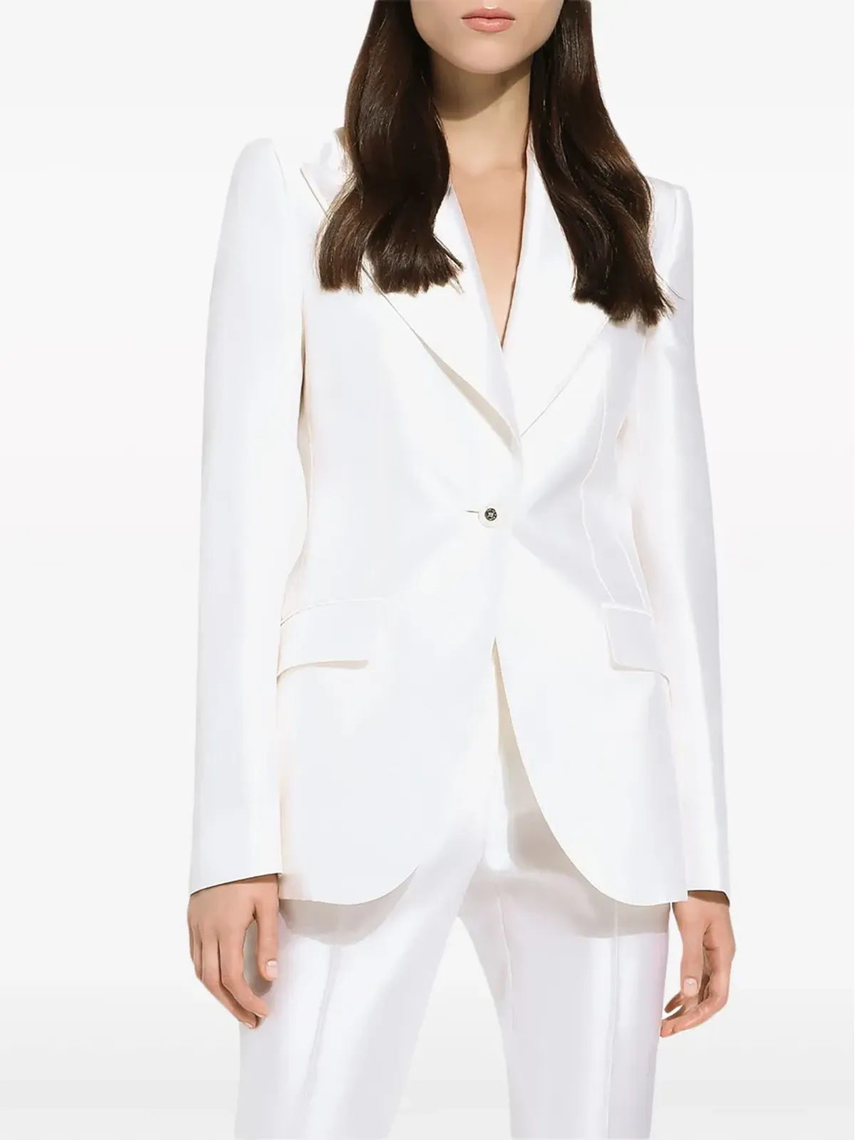 Dolce & Gabbana Turlington シングルブレスト シルク ブレザー - ホワイト - 画像5