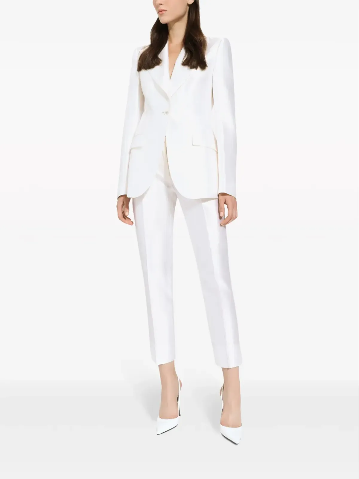 Dolce & Gabbana Turlington シングルブレスト シルク ブレザー - ホワイト - 画像2