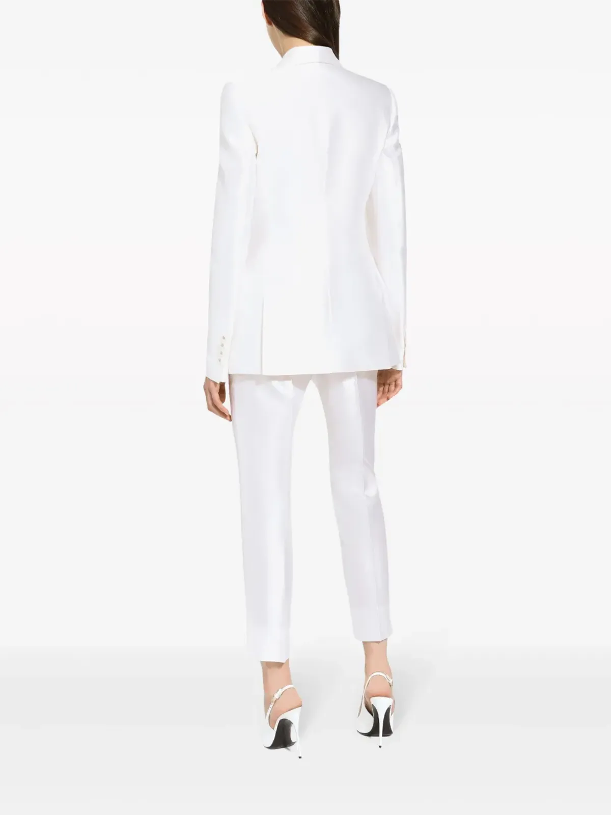 Dolce & Gabbana Turlington シングルブレスト シルク ブレザー - ホワイト - 画像3
