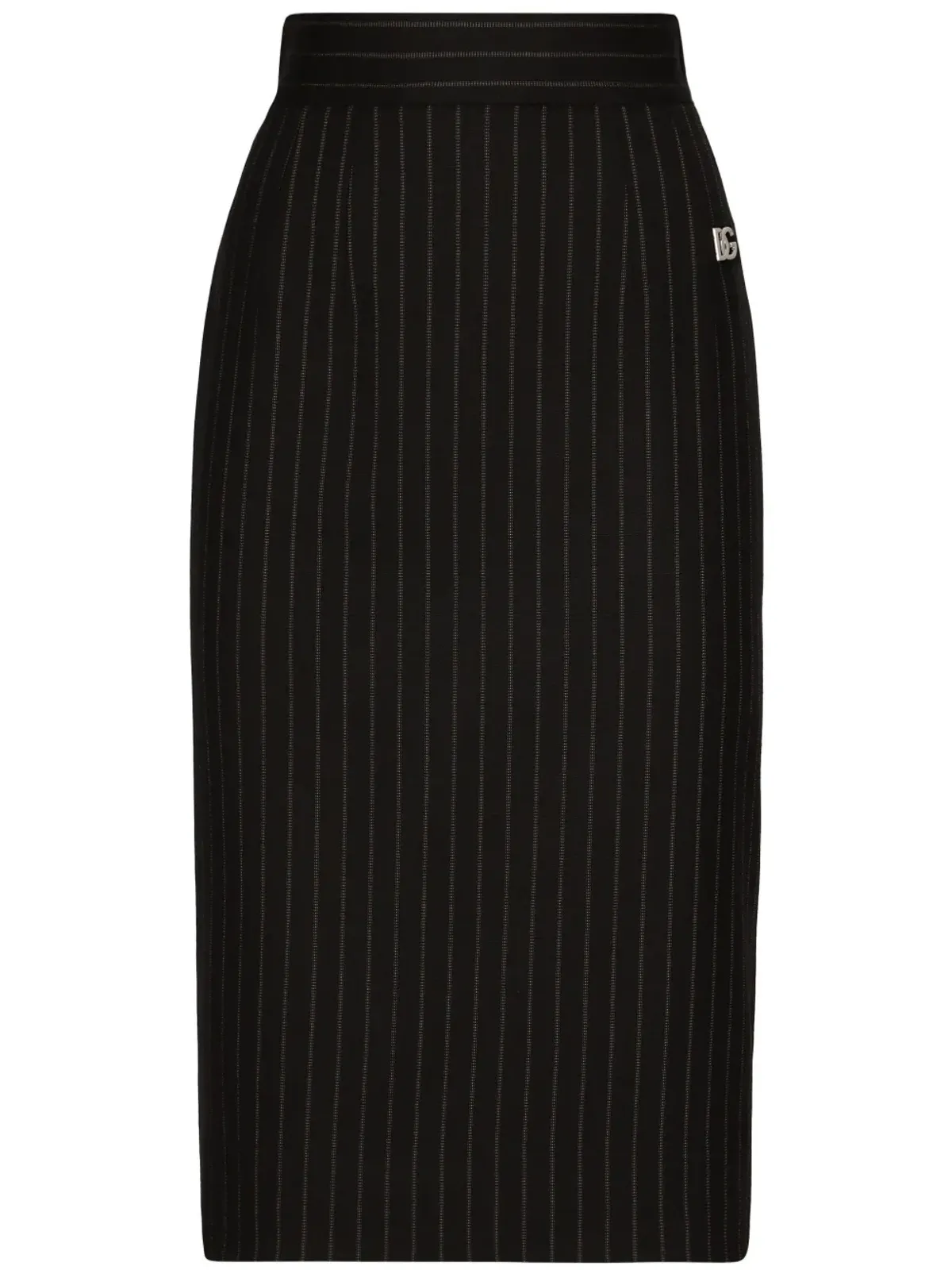 Dolce & Gabbana バージンウール混紡 ピンストライプ ミディスカート - 画像1