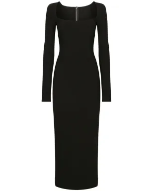 Dolce & Gabbana ロングスリーブスクエアネック ミディドレス - サムネイル1