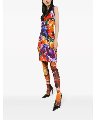 Dolce & Gabbana 抽象花柄プリント ミディドレス - サムネイル2