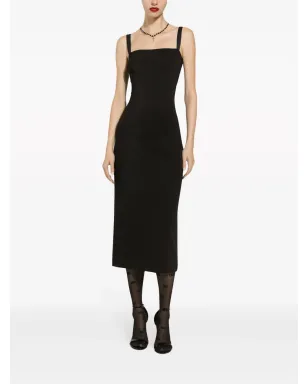 Dolce & Gabbana ミラノステッチ ミディドレス - ブラック - サムネイル3
