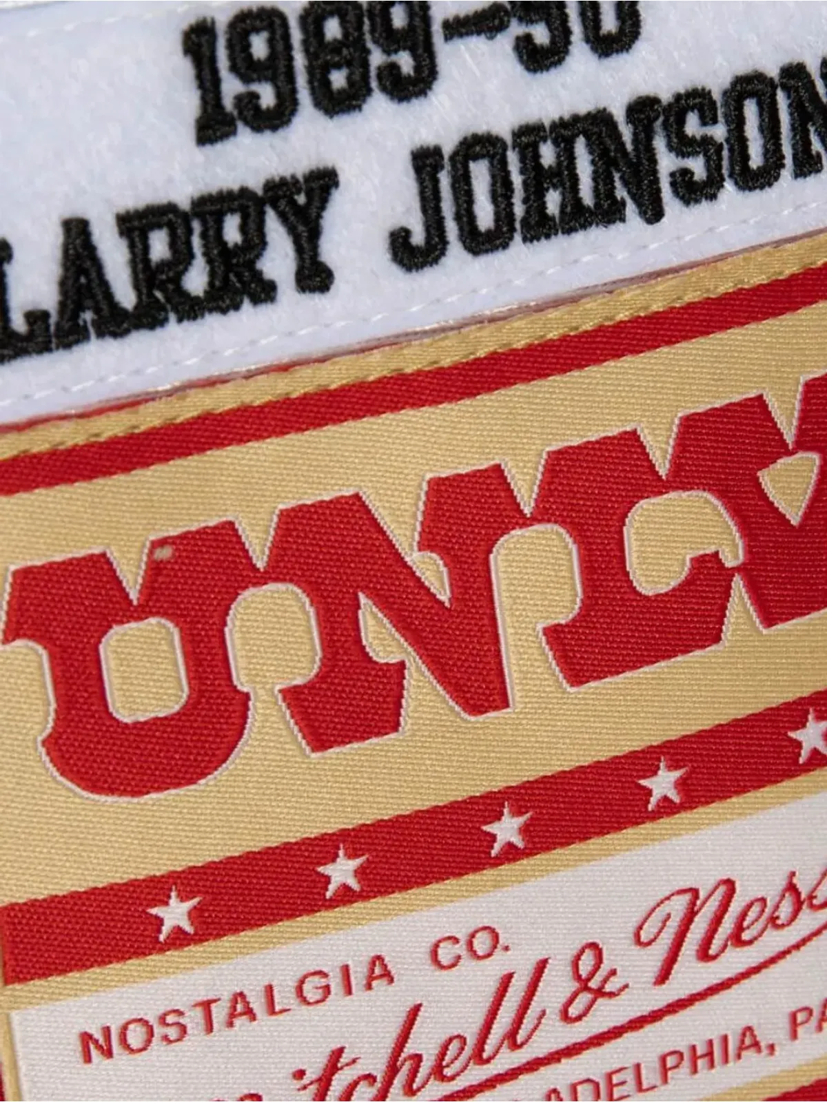 Mitchell & Ness Runnin Rebels 1989 Larry Johnson NCAA UNLV ジャージ - 画像3