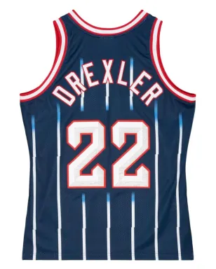 Mitchell & Ness NBA ヒューストン・ロケッツ 96 Clyde Drexler 認定ロードジャージ - ブルー - サムネイル3