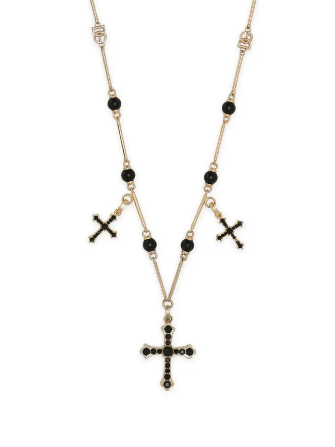 Dolce & Gabbana Dolce & Gabbana クロスチャーム ロザリーネックレスの商品画像