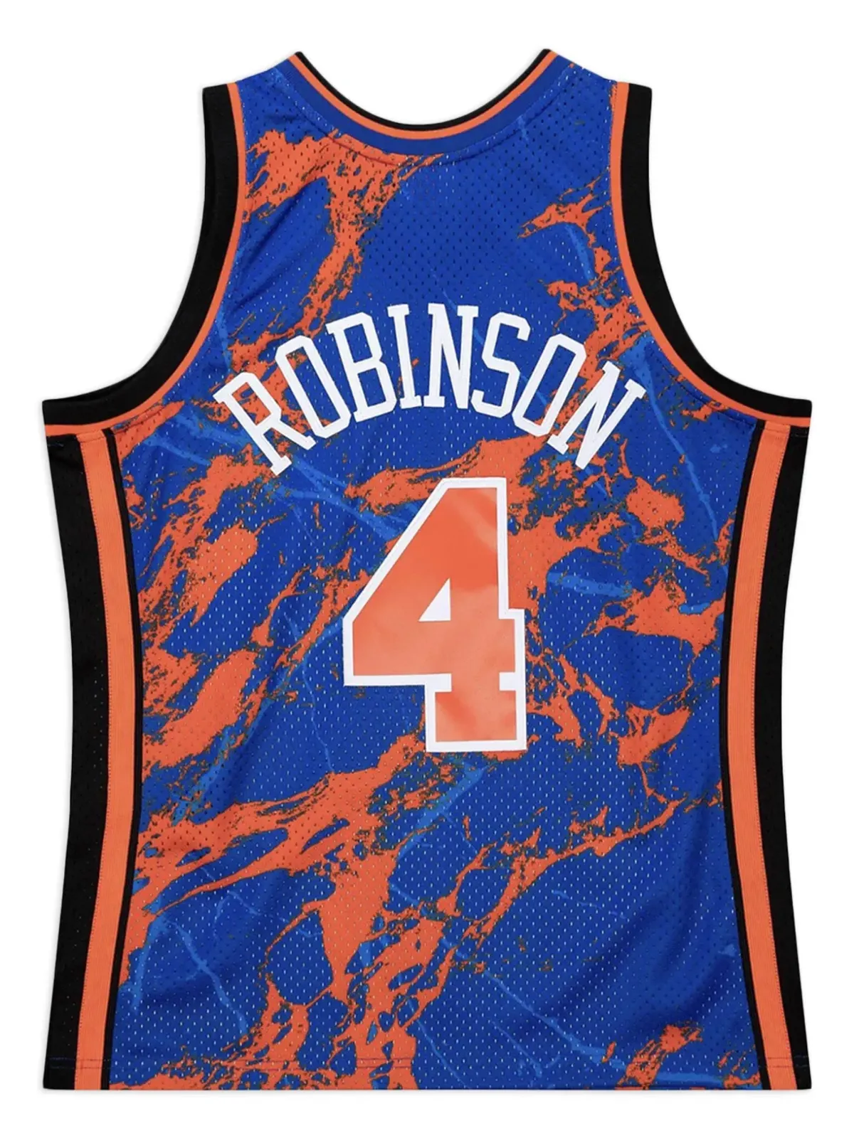 Mitchell & Ness NBA NY Knicks 2005 Nate Robinson チームマーブル スウィングマン ベストトップ ブルー - 画像2