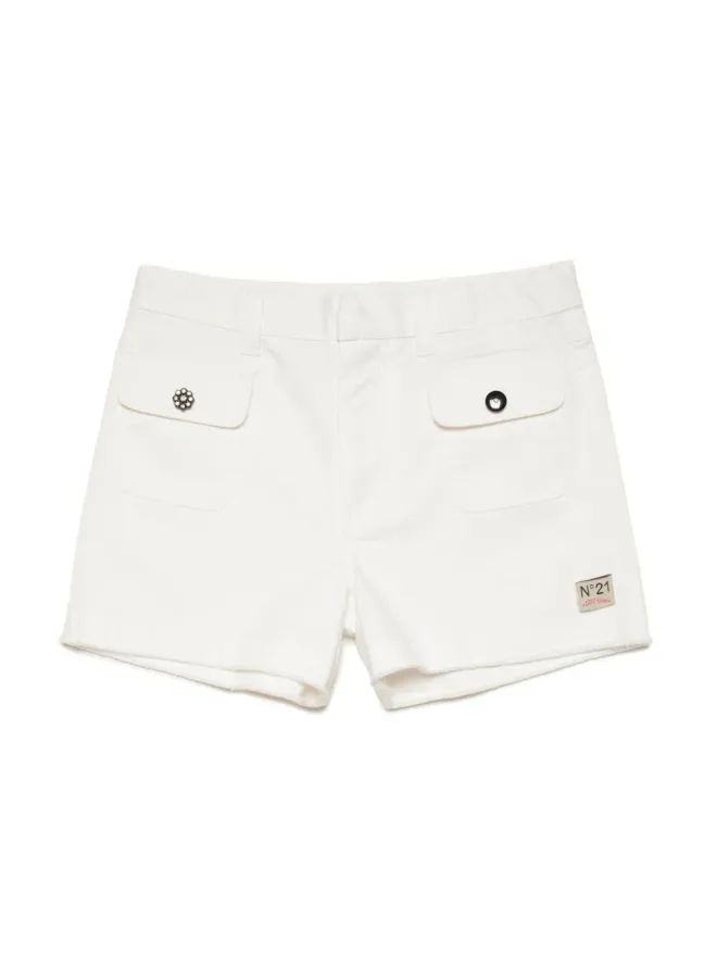 Nº21 Kids Nº21 Kids 花チャーム ストレッチコットンショーツの商品画像