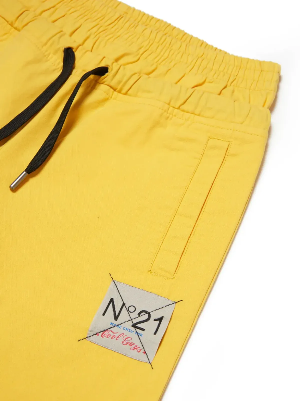Nº21 Kids ロゴアップリケ付きコットンショーツ - イエロー - 画像3