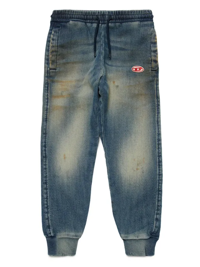 Diesel Kids Diesel Kids テーパードレッグストレッチコットンデニムジーンズ - ブルーの商品画像