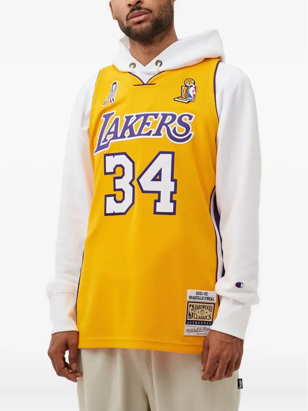 Mitchell & Ness x La Lakers ロゴプリントベスト - イエロー - 画像2