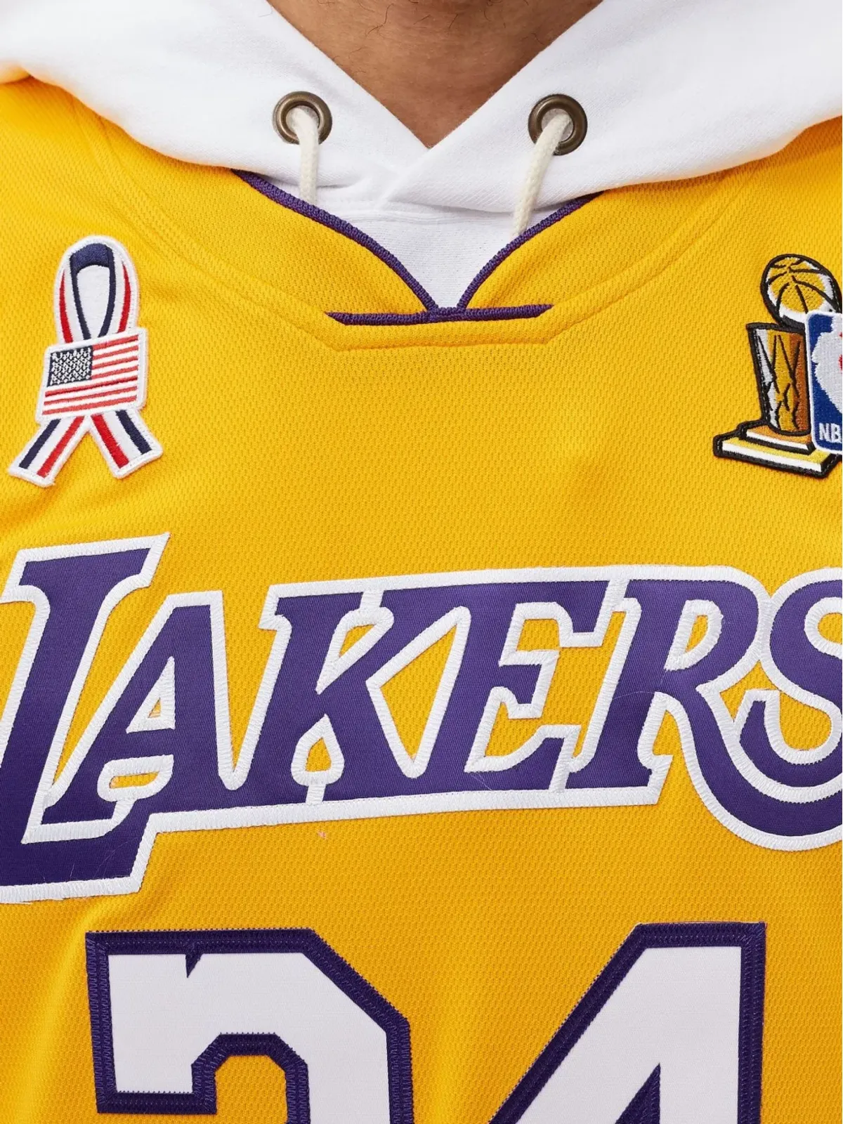 Mitchell & Ness x La Lakers ロゴプリントベスト - イエロー - 画像4