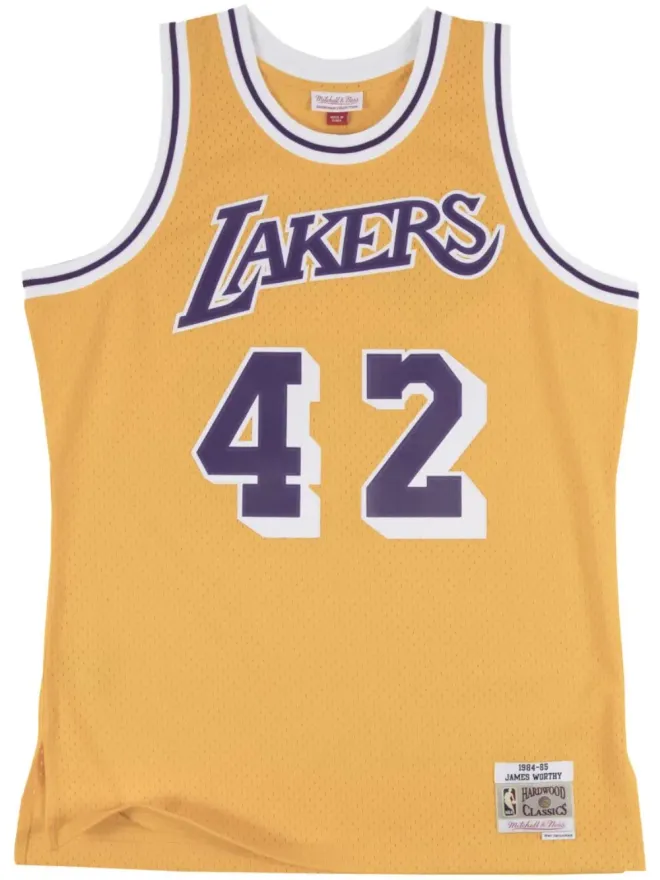 Mitchell & Ness Mitchell & Ness NBA LA Lakers 84-85 James Worthy Swingman ベストトップ - Yellowの商品画像