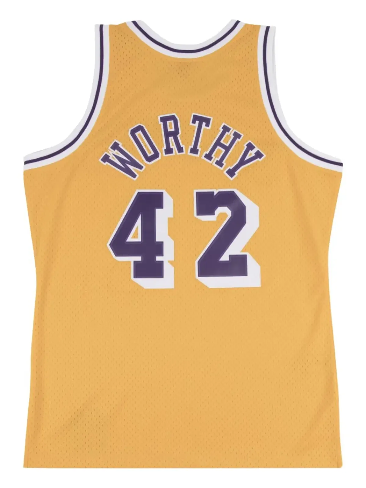 Mitchell & Ness NBA LA Lakers 84-85 James Worthy Swingman ベストトップ - Yellow - 画像2