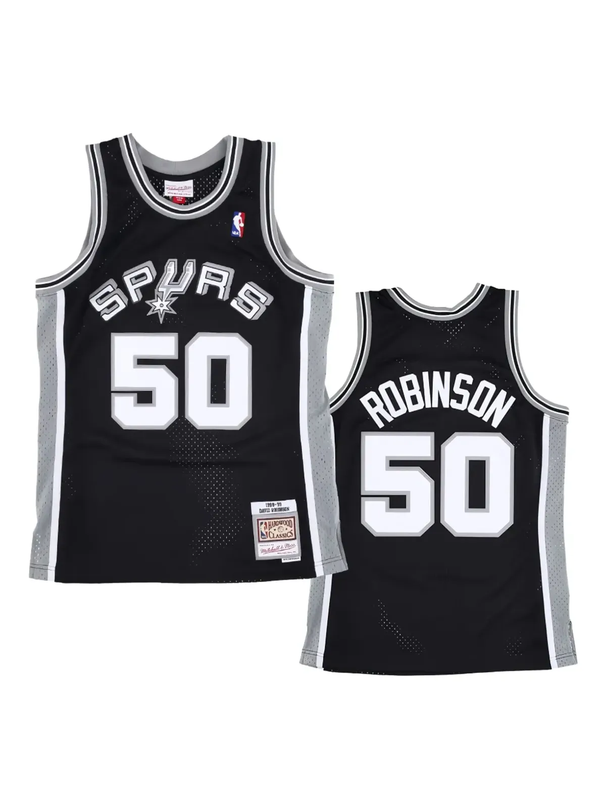 Mitchell & Ness NBA Spurs 98-99 David Robinson スウィングマンジャージ ブラック - 画像3