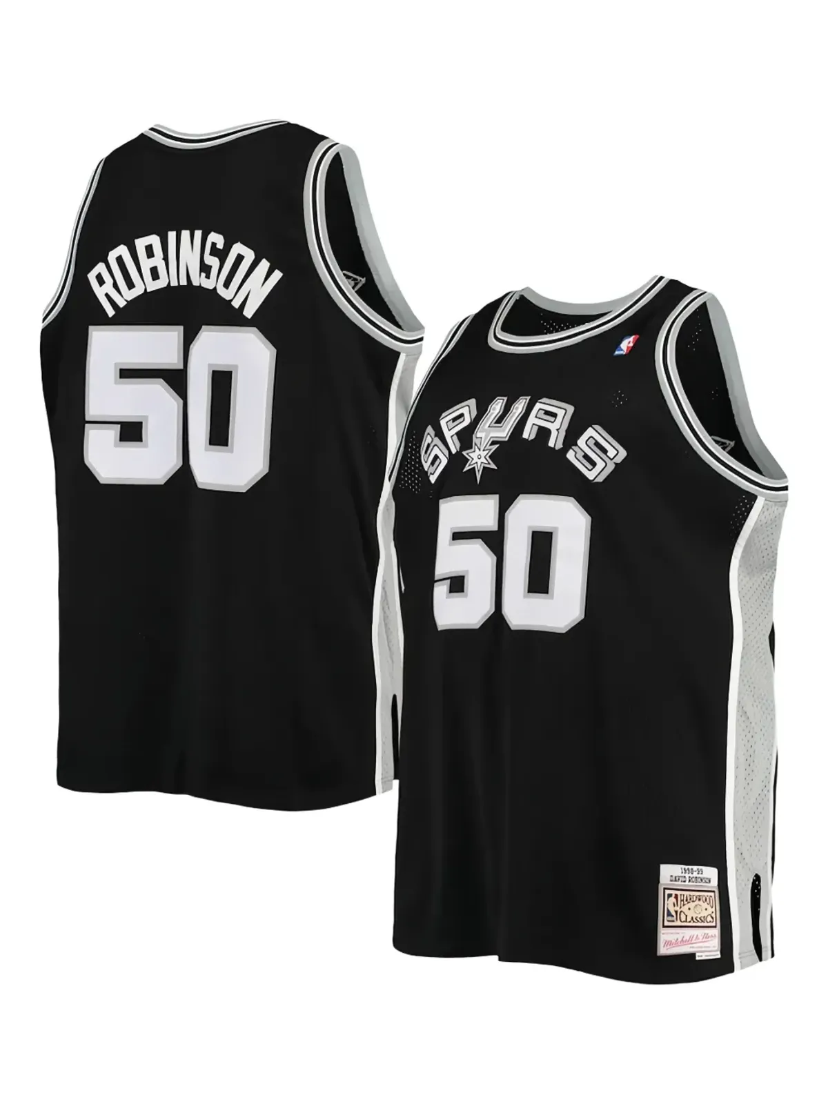 Mitchell & Ness NBA Spurs 98-99 David Robinson スウィングマンジャージ ブラック - 画像4