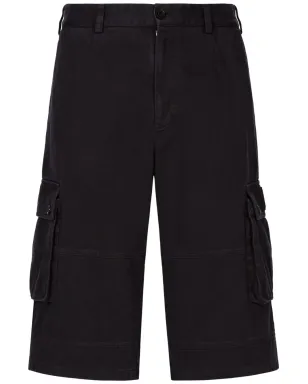 Dolce & Gabbana ロゴアップリケ コットン カーゴショーツ - ブルー - サムネイル1