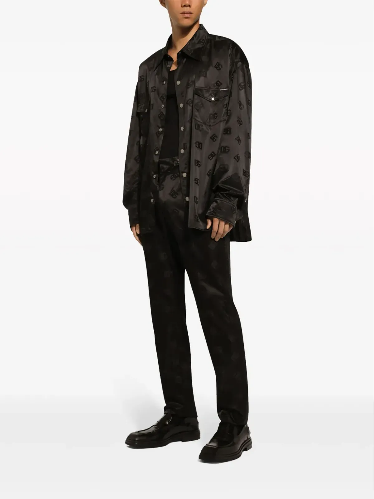 Dolce & Gabbana モノグラムジャカード テーパードパンツ - 画像2