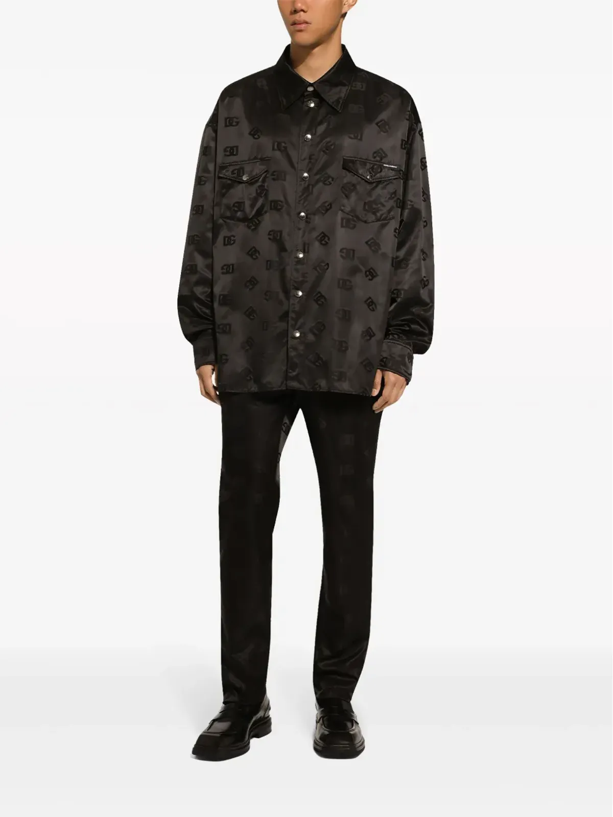 Dolce & Gabbana モノグラムジャカード テーパードパンツ - 画像3