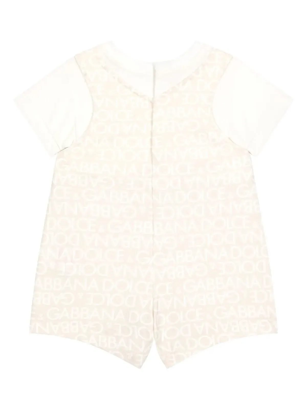 Dolce & Gabbana Kids ロゴアップリケ コットン ロンパース - 画像2
