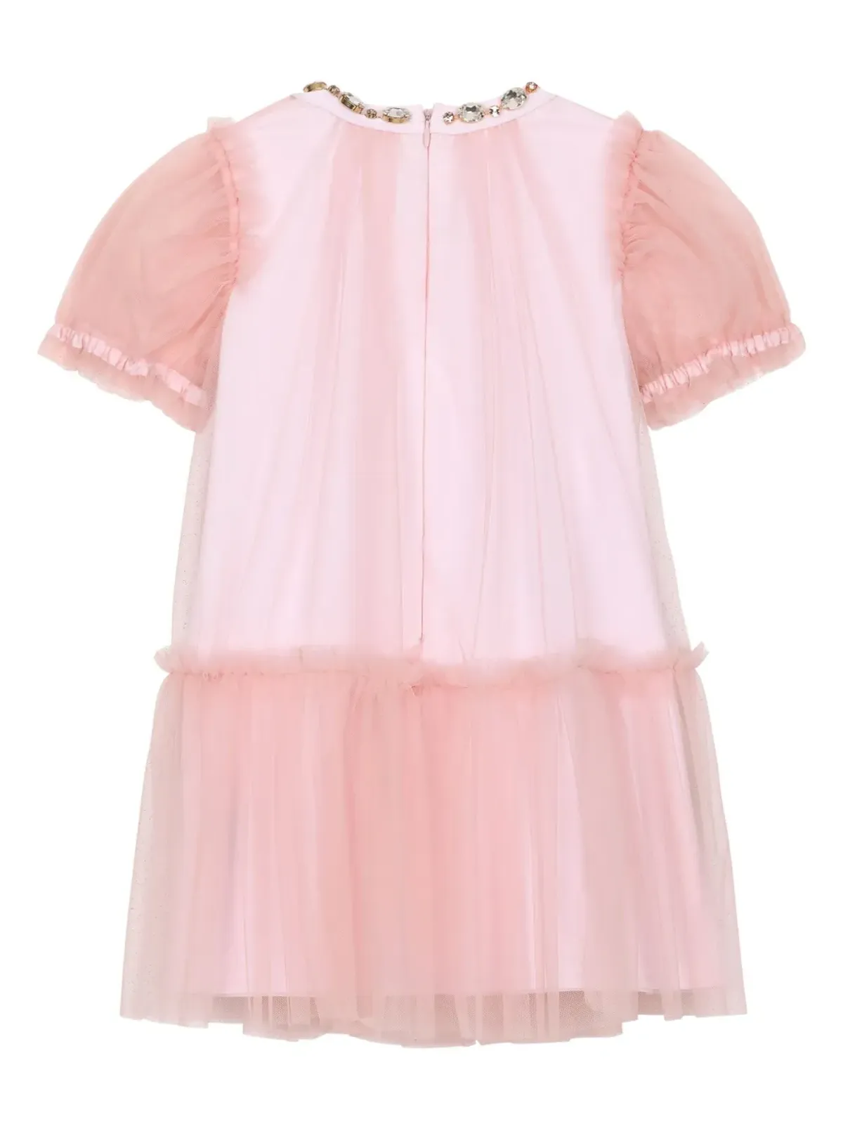 Dolce & Gabbana Kids ドレス（チュールとラインストーン装飾）ピンク - 画像2