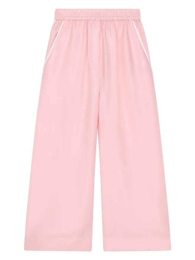 Dolce & Gabbana Kids Dolce & Gabbana Kids シルク製ワイドレッグパンツ - ピンクの商品画像