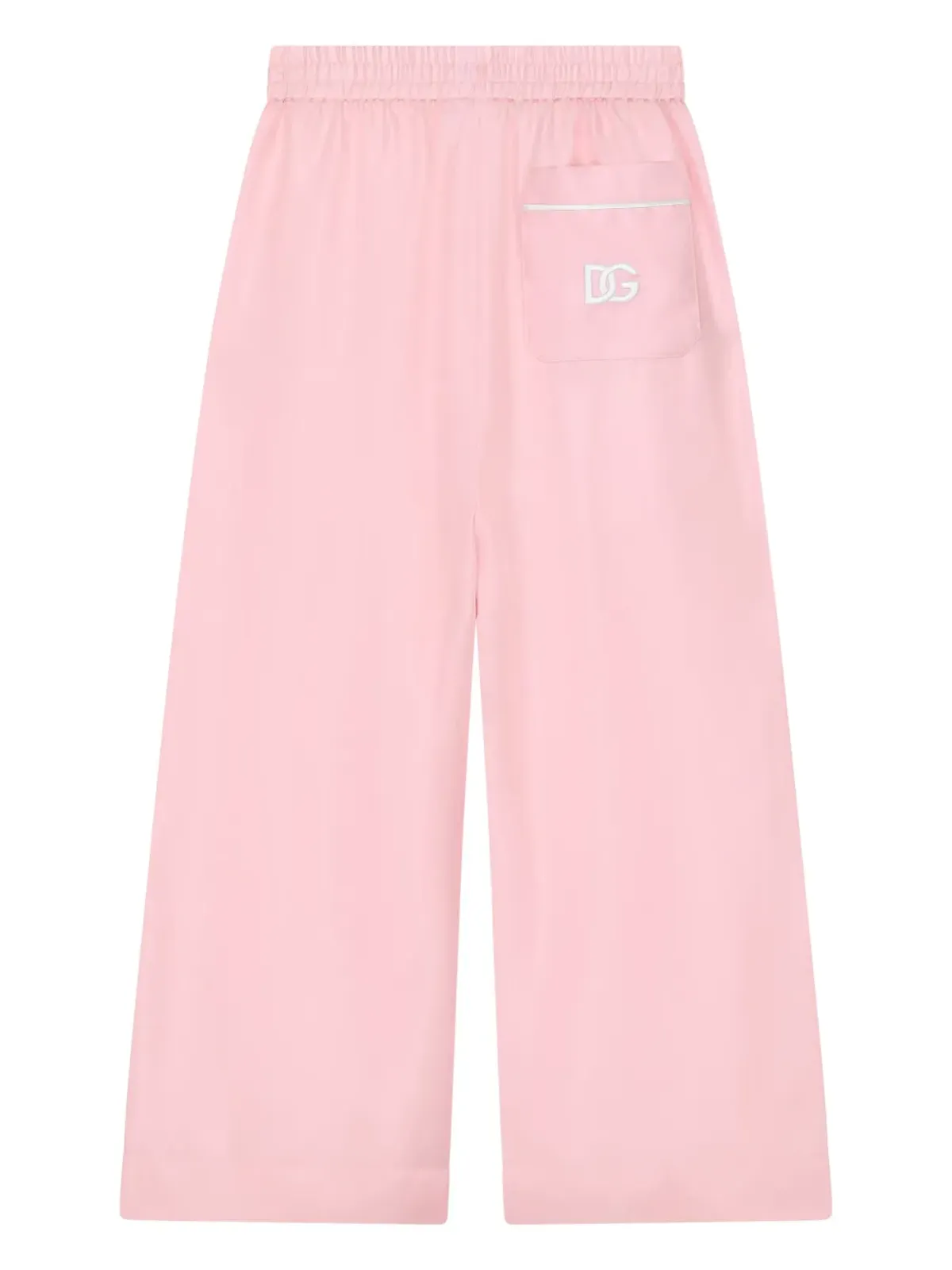 Dolce & Gabbana Kids シルク製ワイドレッグパンツ - ピンク - 画像2