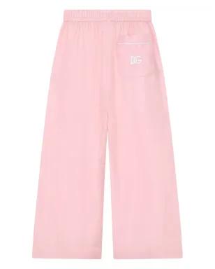 Dolce & Gabbana Kids シルク製ワイドレッグパンツ - ピンク - サムネイル2