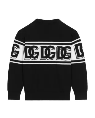 Dolce & Gabbana Kids ロゴ入りウールニットジャンパー - サムネイル2