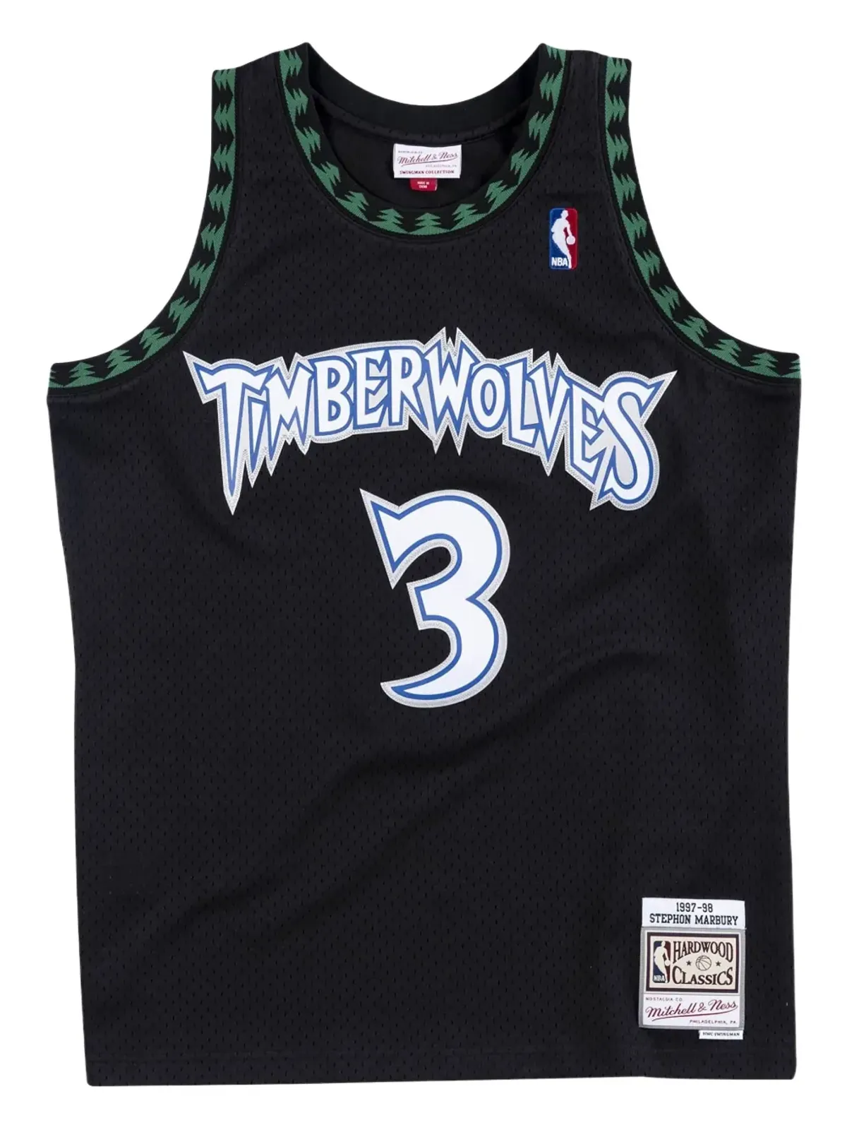 Mitchell & Ness x NBA Minnesota Timberwolves 97 Marbury Swingman タンクトップ - ブラック - 画像2