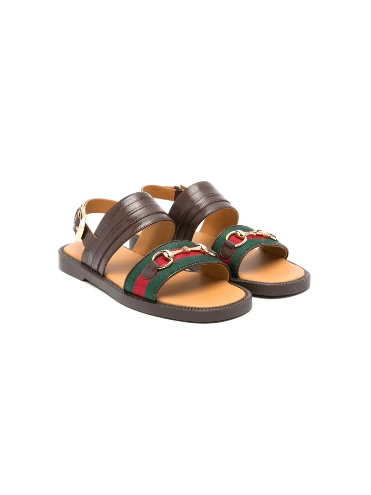 Gucci Kids ホースビット・ウェブサンダル - 画像1